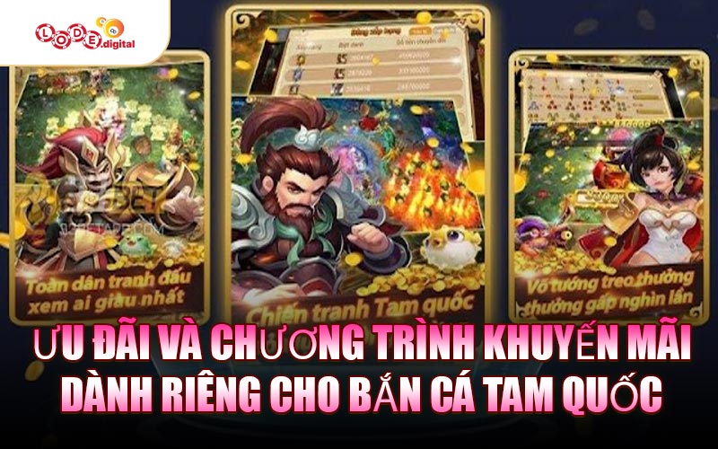 Ưu đãi và chương trình khuyến mãi dành riêng cho Bắn Cá Tam Quốc